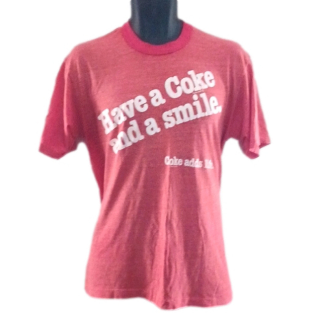 Coca COLA Retro Classic Slogan T-Shirt, L